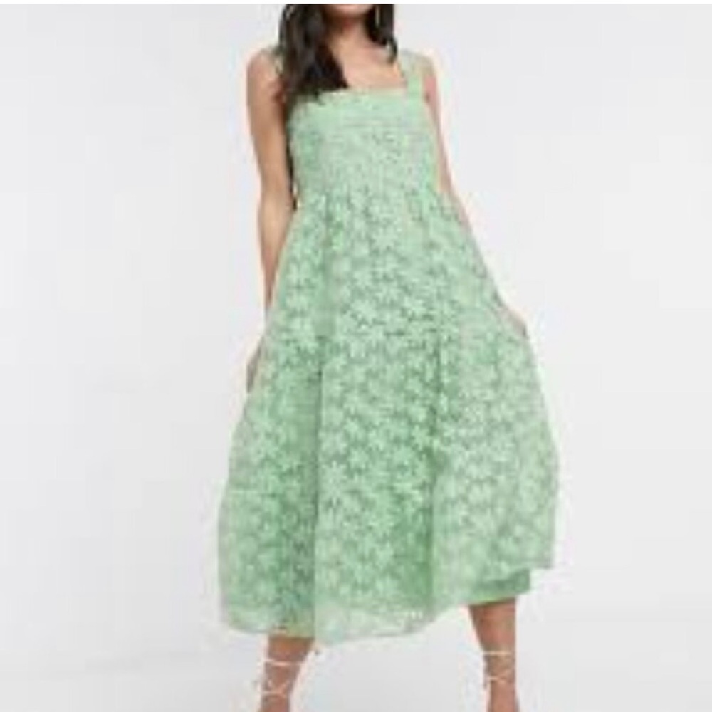 ASOS Design Lace Cami Dress With Tie Back